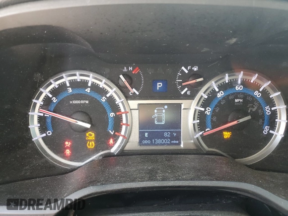 2016 Toyota 4Runner SR5 with VIN JTEZU5JR6G5117287, listed as a Copart auction lot 55397195 with 138,002 mi miles and Salvage title. Bid and sale history available at DreamBid. Image 9.