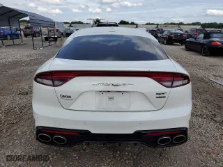2022 Kia Stinger GT1 with VIN KNAE45LC4N6122102, listed as a Copart auction lot 57122094 with 15,491 mi miles and Salvage Title. Bid and sale history available at carsss.com. Image 6.