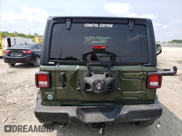 2021 Jeep Wrangler Unlimited Willys с VIN 1C4HJXDM4MW727070, выставлен на аукционе Copart как лот 60461275 с пробегом 42 078 миль миль и Списание • Salvage title. История ставок и продаж доступна на DreamBid. Изображение 6.
