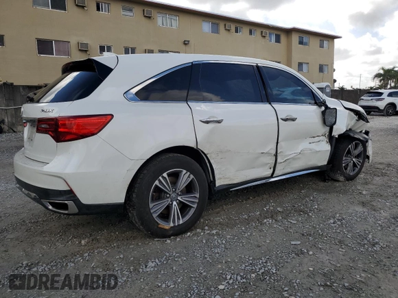 2019 Acura MDX with VIN 5J8YD3H35KL001297, listed as a Copart auction lot 85014314 with 82,290 mi miles and Non Repairable. Bid and sale history available at carsss.com. Image 3.