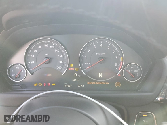 2017 BMW M3 with VIN WBS8M9C51H5G83484, listed as a Copart auction lot 46678444 with 71,683 mi miles. Bid and sale history available at carsss.com. Image 9.
