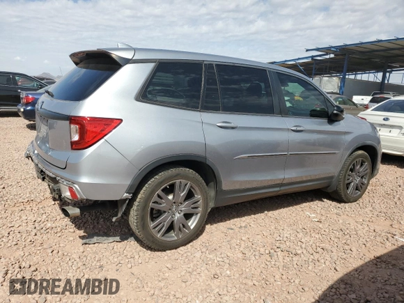 2019 Honda Passport EX-L with VIN 5FNYF7H57KB007865, listed as a Copart auction lot 51352775 with 43,846 mi miles and Salvage Title. Bid and sale history available at carsss.com. Image 3.