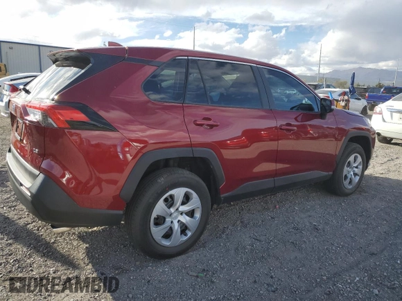 2025 Toyota RAV4 LE with VIN 2T3K1RFV9SW377454, listed as a Copart auction lot 49300805 with 1,736 mi miles and Salvage Title. Bid and sale history available at carsss.com. Image 3.