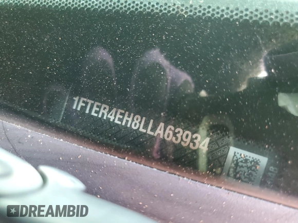 2020 Ford Ranger XL with VIN 1FTER4EH8LLA63934, listed as a Copart auction lot 56694965 with 41,492 mi miles and Salvage title. Bid and sale history available at DreamBid. Image 12.
