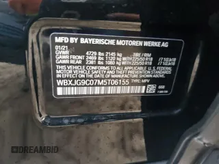 2021 BMW X1 xDrive28i with VIN WBXJG9C07M5T06155, listed as a Copart auction lot 84222754 with 18,466 mi miles and Salvage Title. Bid and sale history available at carsss.com. Image 13.