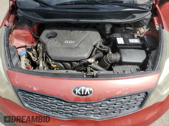 2013 Kia Rio LX with VIN KNADM4A38D6281874, listed as a Copart auction lot 51134385 with 168,379 mi miles and Clean Title. Bid and sale history available at carsss.com. Image 11.