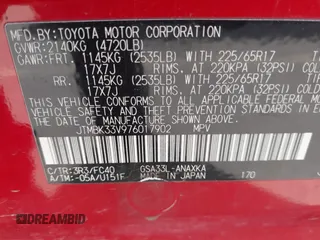 2007 Toyota RAV4 with VIN JTMBK33V976017902, listed as a IAAI auction lot 42044965 with 244,127 mi miles. Bid and sale history available at carsss.com. Image 9.