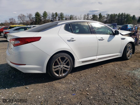 2013 Kia Optima SX w/Limited Pkg with VIN 5XXGR4A60DG138186, listed as a Copart auction lot 50571865 with 174,498 mi miles and Salvage Title. Bid and sale history available at carsss.com. Image 3.