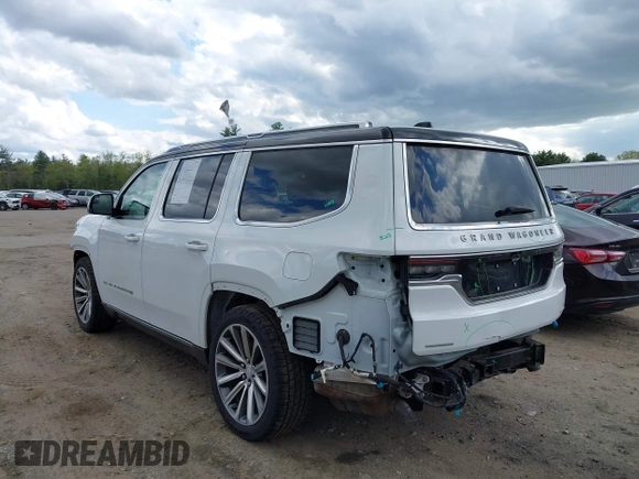 2022 Jeep Grand Wagoneer Series I with VIN 1C4SJVEJ4NS123980, listed as a IAAI auction lot 42232770 with 59,074 mi miles and . Bid and sale history available at DreamBid. Image 3.
