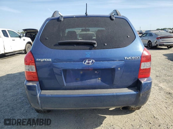 2008 Hyundai Tucson GLS with VIN KM8JM12B98U708552, listed as a Copart auction lot 52815575 with 228,948 mi miles and Salvage Title. Bid and sale history available at DreamBid. Image 6.