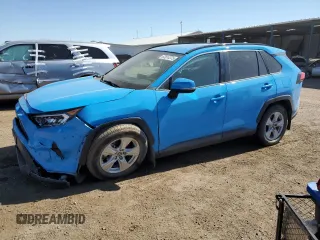 2021 Toyota RAV4 XLE with VIN 2T3P1RFV5MW216849, listed as a Copart auction lot 63814375 with 48,966 mi miles and Salvage title. Bid and sale history available at DreamBid. Image 1.