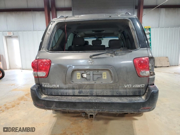 2006 Toyota Sequoia Limited with VIN 5TDBT48A56S272411, listed as a Copart auction lot 41843835 with 153,903 mi miles and Salvage Title. Bid and sale history available at carsss.com. Image 6.