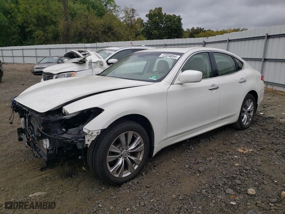 2013 Infiniti M37 with VIN JN1BY1AR6DM605131, listed as a Copart auction lot 72324654 with 78,548 mi miles and Salvage Title. Bid and sale history available at carsss.com. Image 1.