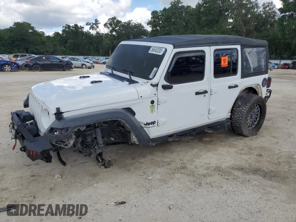 2023 Jeep Wrangler Sport с VIN 1C4HJXDGXPW596127, выставлен на аукционе Copart как лот 56645205 с пробегом 64 257 миль миль и Списание • Salvage title. История ставок и продаж доступна на DreamBid. Изображение 1.