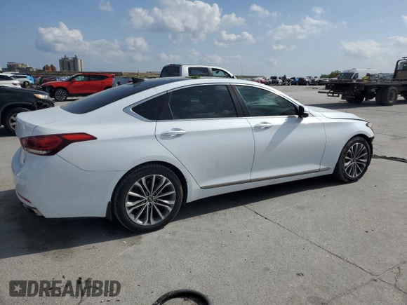2015 Hyundai Genesis 3.8L with VIN KMHGN4JE2FU097748, listed as a Copart auction lot 48990985 with 122,687 mi miles and Salvage Title. Bid and sale history available at carsss.com. Image 3.