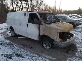 2021 GMC Savana Cargo Van with VIN 1GTW7AFP9M1246710, listed as a Copart auction lot 85054244 with 0 mi miles and Non Repairable. Bid and sale history available at carsss.com. Image 4.