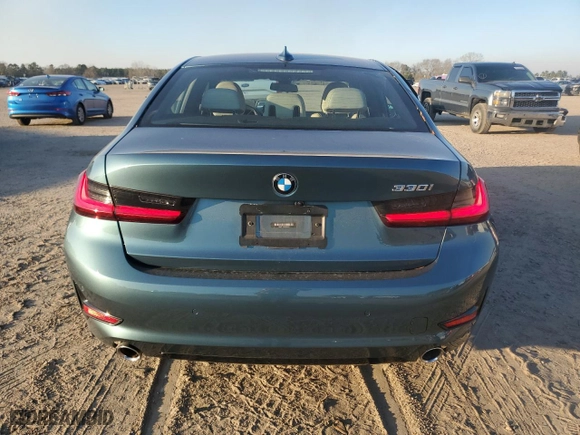 2020 BMW 3 Series 330i with VIN WBA5R1C08LFH49143, listed as a Copart auction lot 46359205 with 16,620 mi miles and Salvage Title. Bid and sale history available at carsss.com. Image 6.