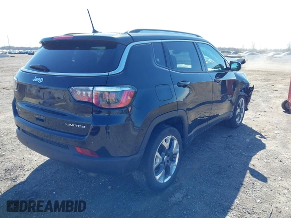 2020 Jeep Compass Limited with VIN 3C4NJDCB4LT119586, listed as a IAAI auction lot 41961357 with 67,426 mi miles and . Bid and sale history available at DreamBid. Image 4.