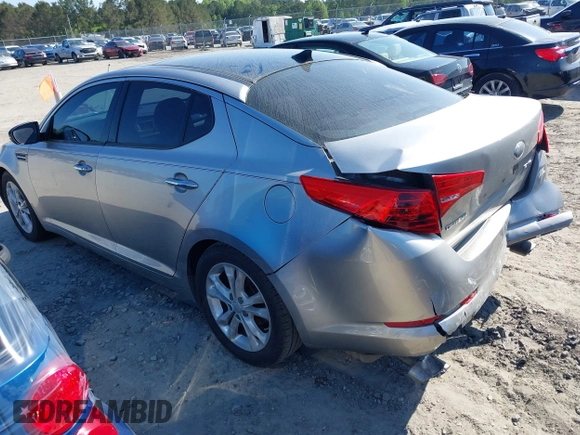 2013 Kia Optima EX with VIN 5XXGN4A75DG214845, listed as a IAAI auction lot 42026630 with 161,476 mi miles. Bid and sale history available at carsss.com. Image 3.
