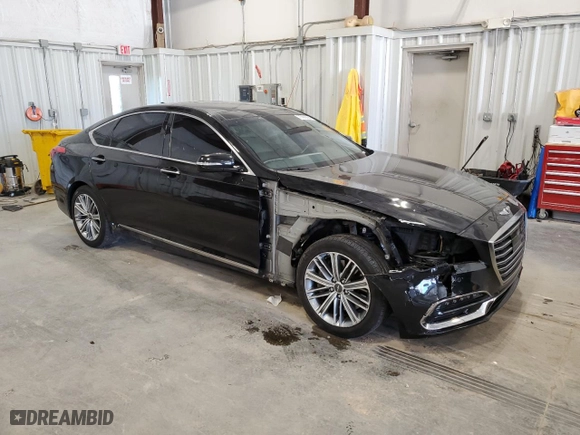 2018 Genesis G80 3.8L with VIN KMHGN4JE7JU232778, listed as a Copart auction lot 77440294 with 71,623 mi miles and Non Repairable. Bid and sale history available at carsss.com. Image 4.