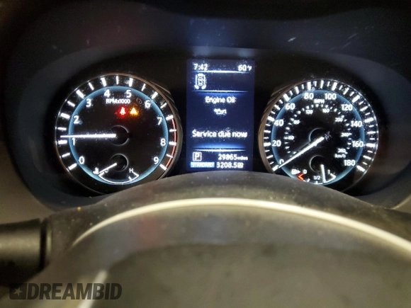 2023 Infiniti Q50 Luxe with VIN JN1EV7BP9PM512226, listed as a Copart auction lot 56002275 with 29,865 mi miles and Salvage title. Bid and sale history available at DreamBid. Image 9.