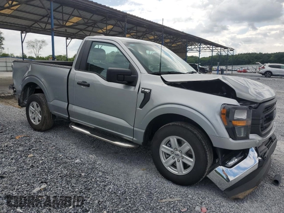 2023 Ford F-150 XL with VIN 1FTMF1C57PKF86630, listed as a Copart auction lot 59172785 with 14,840 mi miles and Salvage title. Bid and sale history available at DreamBid. Image 4.