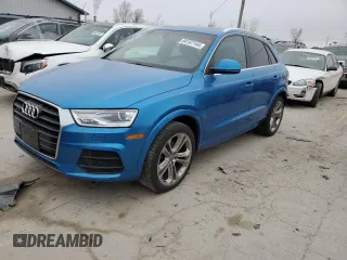 2017 Audi Q3 Premium Plus with VIN WA1JCCFS4HR001935, listed as a Copart auction lot 84167144 with 33,739 mi miles and Salvage Title. Bid and sale history available at carsss.com. Image 1.