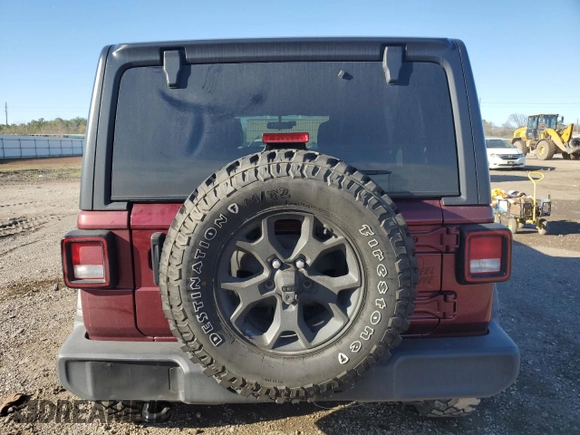 2021 Jeep Wrangler Unlimited Sport Altitude with VIN 1C4HJXDG4MW734322, listed as a Copart auction lot 41670625 with 45,963 mi miles and Salvage title. Bid and sale history available at DreamBid. Image 6.