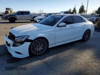 2017 Mercedes-Benz C 63 AMG with VIN 55SWF8GB0HU194099, listed as a Copart auction lot 84697274 with 79,948 mi miles and Salvage title. Bid and sale history available at DreamBid. Image 1.