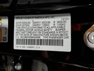 2021 Acura TLX w/Technology Package with VIN 19UUB6F42MA006599, listed as a Copart auction lot 42897175 with 34,447 mi miles and Salvage Title. Bid and sale history available at carsss.com. Image 12.