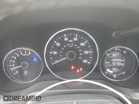 2016 Honda HR-V EX-L w/Navi with VIN 3CZRU5H7XGM709627, listed as a Copart auction lot 49916365 with 133,309 mi miles and Salvage Title. Bid and sale history available at carsss.com. Image 9.