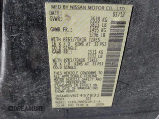 2012 Nissan Frontier Pro-4X с VIN 1N6AD0EV6CC457831, выставлен на аукционе IAAI как лот 41744416 с пробегом 207 487 миль миль и . История ставок и продаж доступна на DreamBid. Изображение 9.