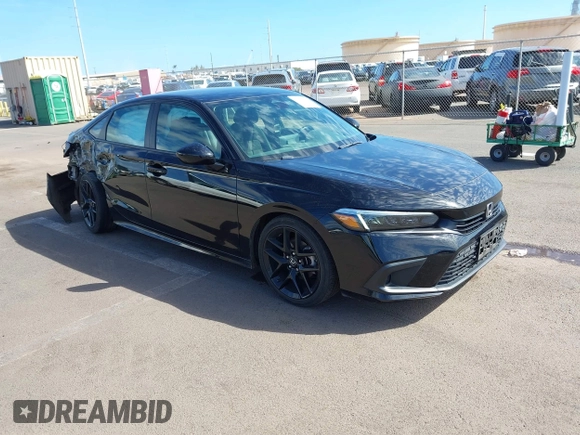 2022 Honda Civic Sport with VIN 2HGFE2F50NH599027, listed as a IAAI auction lot 41604042 with 43,250 mi miles. Bid and sale history available at carsss.com. Image 1.
