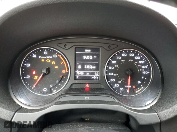 2015 Audi A3 1.8T Premium with VIN WAUACGFF1F1131213, listed as a Copart auction lot 38345894 with 78,666 mi miles. Bid and sale history available at carsss.com. Image 9.