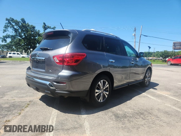 2017 Nissan Pathfinder SL z VIN 5N1DR2MN9HC909286, wystawiony jako Copart lot #58254495 z przebiegiem 80 084 mil mil oraz Szkoda całkowita • Salvage title. Historia ofert i sprzedaży dostępna na DreamBid. Obrazek 4.