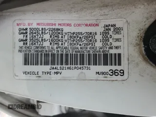 2001 Mitsubishi Montero Sport ES with VIN JA4LS21H61P045731, listed as a Copart auction lot 41823735 with 0 mi miles and Salvage Title. Bid and sale history available at carsss.com. Image 15.
