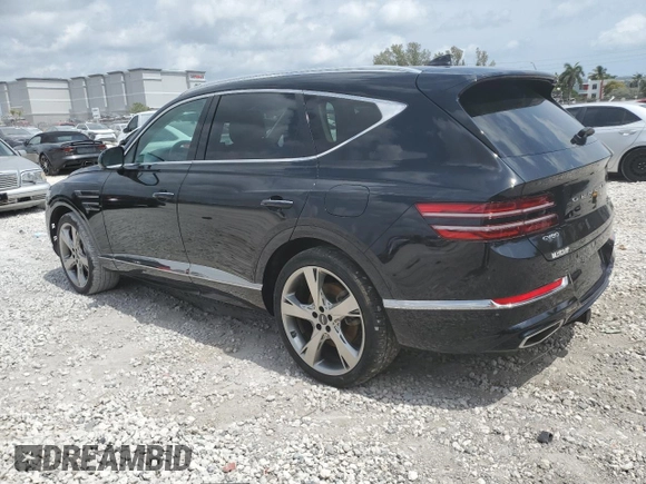 2022 Genesis GV80 with VIN KMUHCESC4NU080544, listed as a Copart auction lot 50538965 with 27,720 mi miles and Salvage title. Bid and sale history available at DreamBid. Image 2.