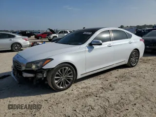 2015 Hyundai Genesis 3.8L with VIN KMHGN4JE0FU028492, listed as a Copart auction lot 48904625 with 137,715 mi miles and Salvage Title. Bid and sale history available at carsss.com. Image 1.