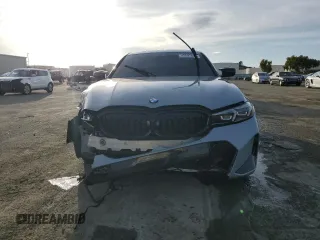 2024 BMW 3 Series M340i with VIN 3MW49FS09R8E32108, listed as a Copart auction lot 45897695 with 21,076 mi miles and Salvage Title. Bid and sale history available at carsss.com. Image 5.