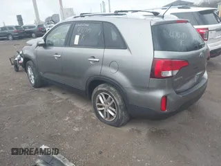 2014 Kia Sorento LX with VIN 5XYKTDA62EG470719, listed as a IAAI auction lot 41804962 with 108,838 mi miles and . Bid and sale history available at carsss.com. Image 3.
