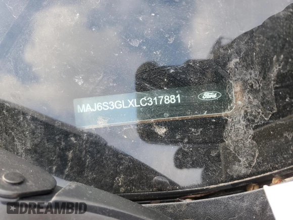 2020 Ford EcoSport SE with VIN MAJ6S3GLXLC317881, listed as a Copart auction lot 88983795 with Not Provided miles and Non Repairable. Bid and sale history available at DreamBid. Image 12.