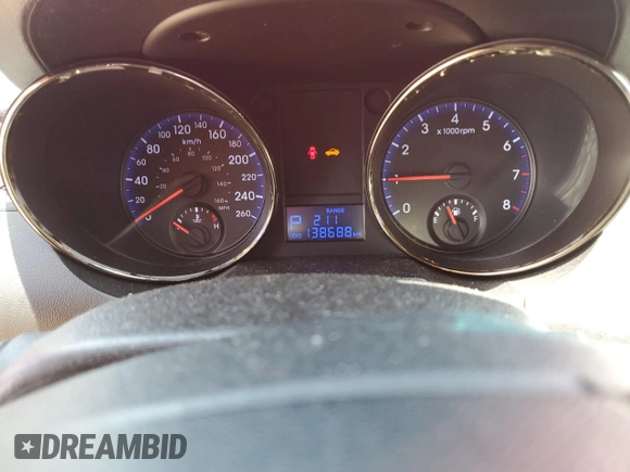 2011 Hyundai Genesis Coupe with VIN KMHHT6KD2BU058227, listed as a Copart auction lot 62154355 with 138,688 mi miles and Clean title. Bid and sale history available at DreamBid. Image 9.