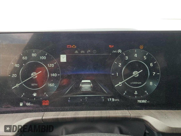 2023 Kia Telluride SX Prestige with VIN 5XYP5DGC7PG346252, listed as a Copart auction lot 52626825 with 78,382 mi miles and Salvage title. Bid and sale history available at DreamBid. Image 9.