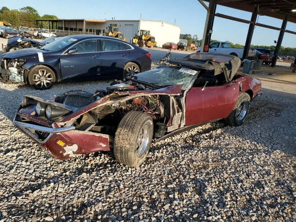 1969 Chevrolet Corvette z VIN 194679S736550, wystawiony jako Copart lot #51850155 z przebiegiem 60 821 mil mil oraz Szkoda całkowita • Salvage title. Historia ofert i sprzedaży dostępna na DreamBid. Obrazek 1.