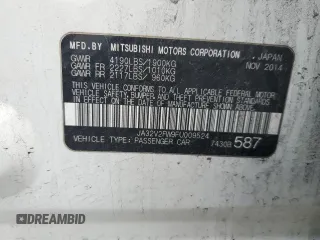 2015 Mitsubishi Lancer SE with VIN JA32V2FW9FU009524, listed as a Copart auction lot 50684455 with 153,106 mi miles and Salvage Title. Bid and sale history available at carsss.com. Image 13.