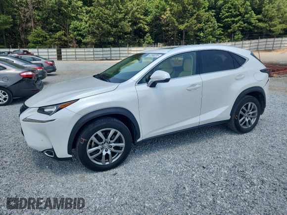 2016 Lexus NX 200t with VIN JTJYARBZ7G2036036, listed as a Copart auction lot 62380235 with 143,487 mi miles and Salvage title. Bid and sale history available at DreamBid. Image 1.