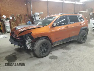 2014 Jeep Cherokee Trailhawk with VIN 1C4PJMBS0EW308775, listed as a Copart auction lot 60465125 with 117,326 mi miles and Salvage title. Bid and sale history available at DreamBid. Image 1.