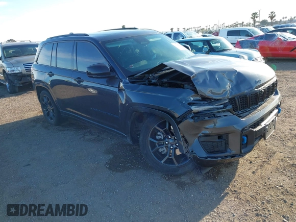 2024 Jeep Grand Cherokee with VIN 1C4RJYB65R8956514, listed as a IAAI auction lot 42014321 with 25,568 mi miles and . Bid and sale history available at DreamBid. Image 1.