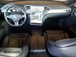 2017 Tesla Model S 100D with VIN 5YJSA1E20HF198419, listed as a Copart auction lot 61481605 with 52,853 mi miles and Salvage title. Bid and sale history available at DreamBid. Image 8.