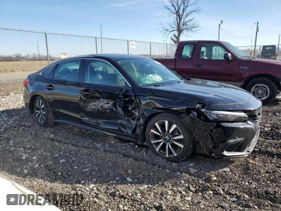 2024 Honda Civic Sedan EX with VIN 2HGFE1F71RH339253, listed as a Copart auction lot 44169905 with 26,750 mi miles and Salvage Title. Bid and sale history available at carsss.com. Image 4.